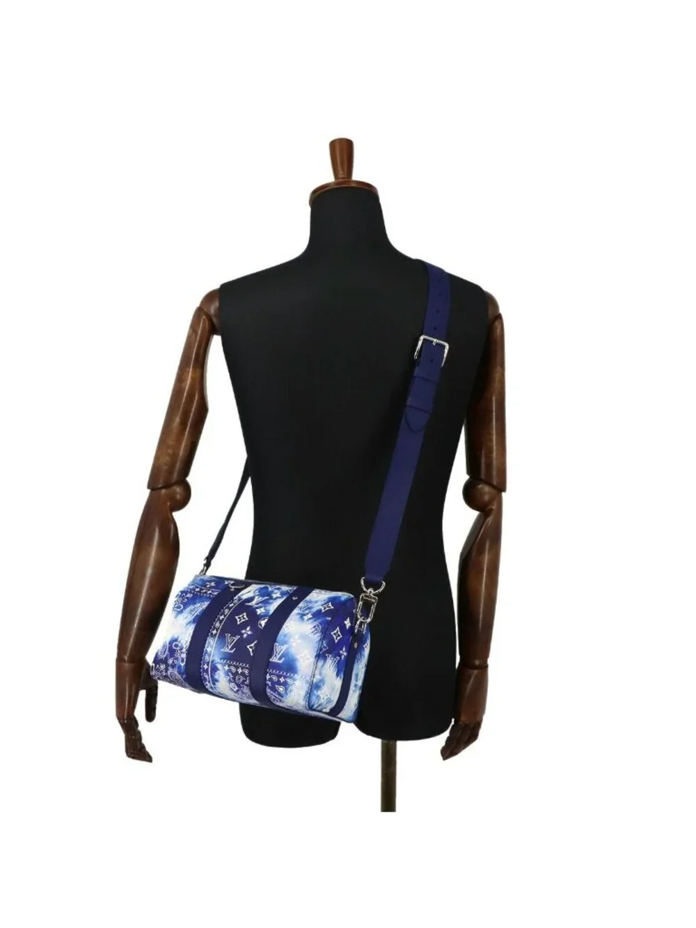 Louis Vuitton Monogram Bandana City Keepall Shoulder Bag Blue White